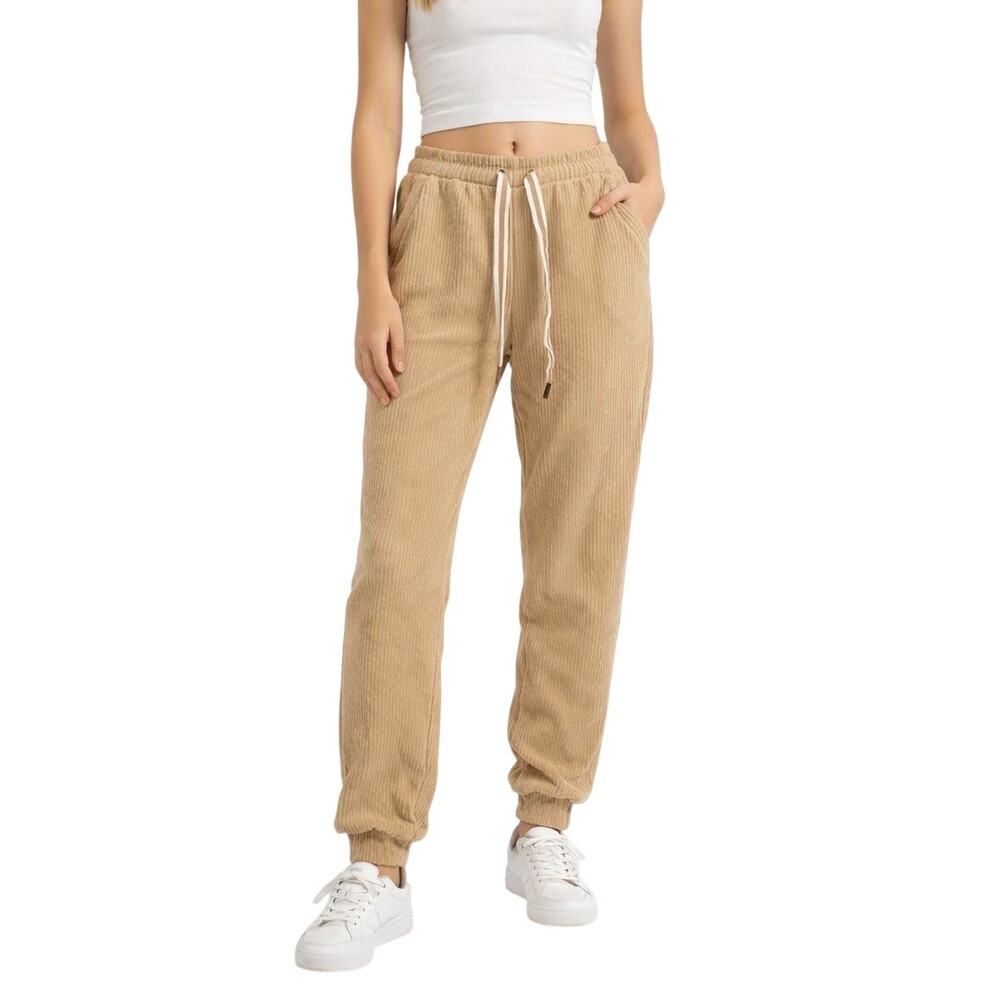 Aerie Tan Corduroy Jogger Pants - Size XXS